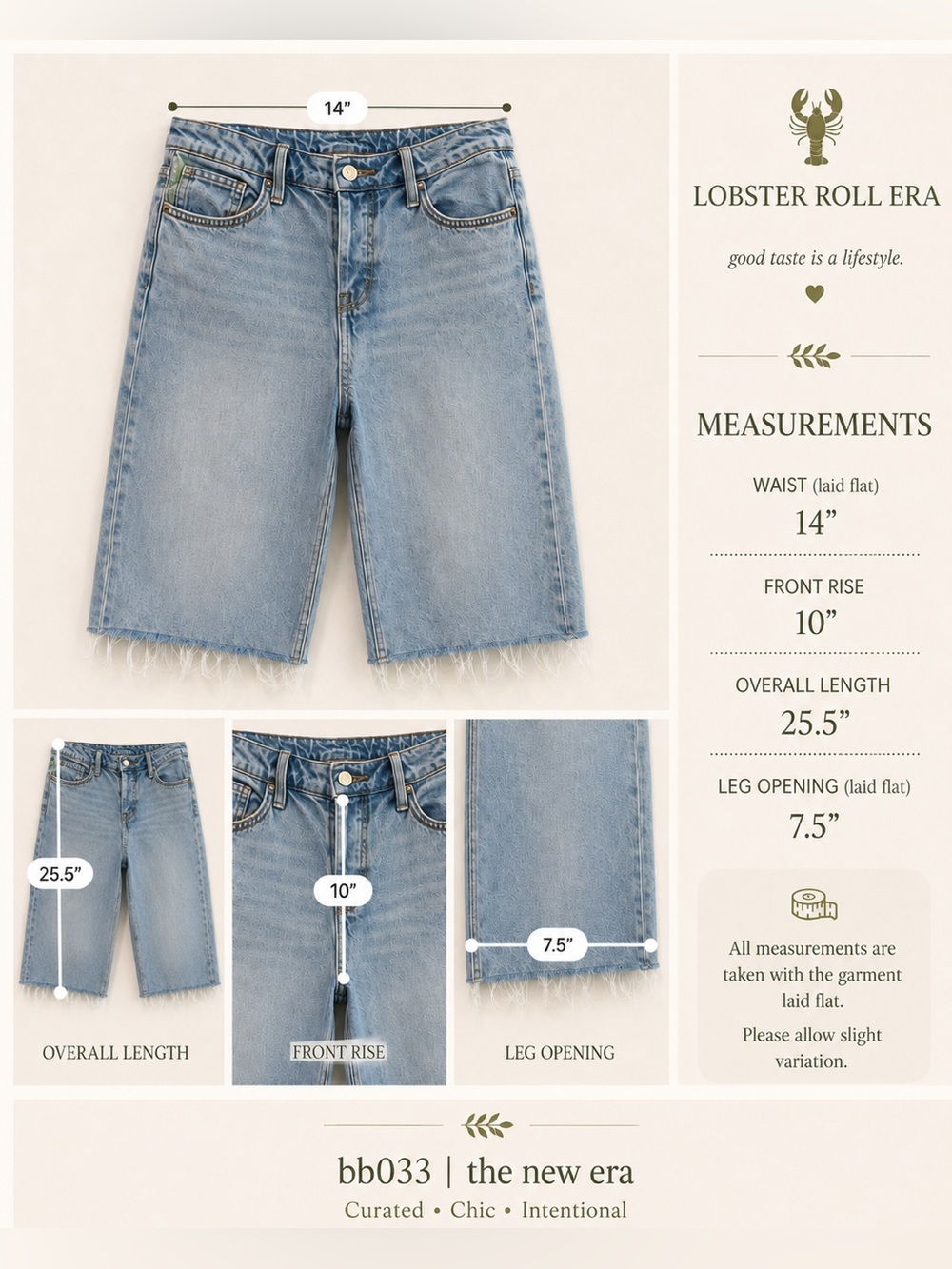☀️H&M Divided Light Wash High-Rise Denim Bermuda Shorts | Size 2 - Picture 10 of 11